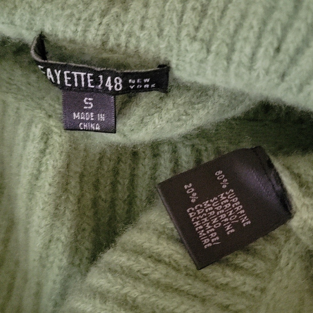 Lafayette 148 New York Size Small Ruffle Ribbed Cardigan - Picture 6 of 7